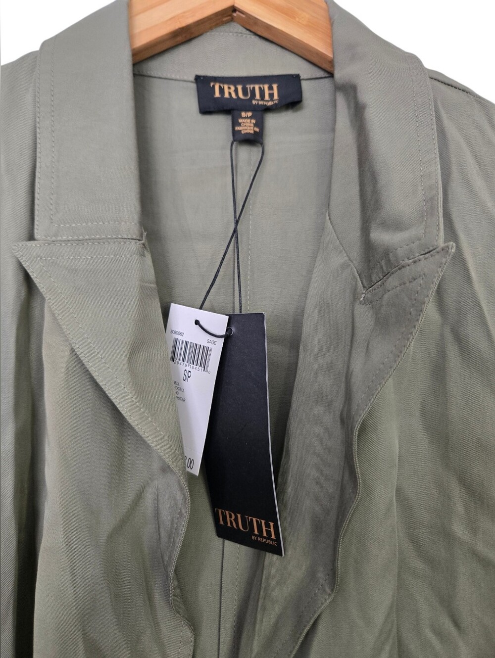 ✨🌿 NWT Truth by Republic Sage Green Duster Jacket | Size Small | Lightweight Op - Picture 3 of 8